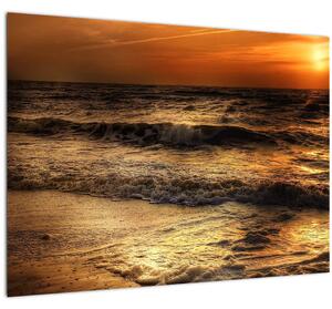 Obraz - Vlny pri pobreží (70x50 cm)