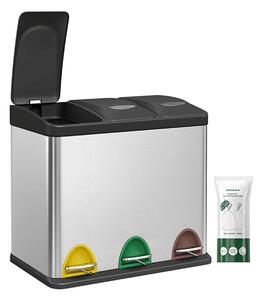 Kôš na triedený odpad AUK-E1124 Strieborná