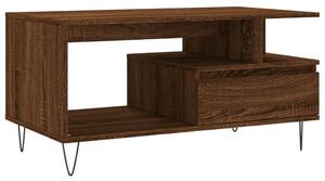 Konferenčný stolík hnedý dub 90x49x45 cm spracované drevo