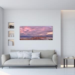 Obraz - Súmrak nad mestom (120x50 cm)