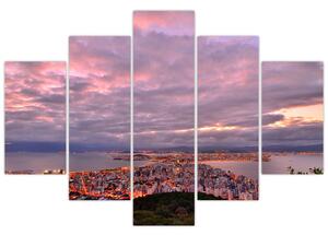 Obraz - Súmrak nad mestom (150x105 cm)