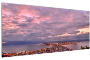 Obraz - Súmrak nad mestom (120x50 cm)
