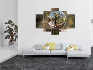 Obraz - Odraz v sklenenej guli (150x105 cm)