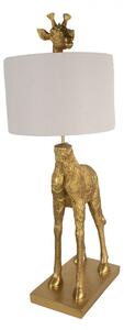 Veľká zlatá stolná lampa žirafa 85cm