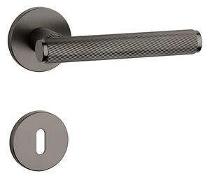 Dverové kovanie MP Kerria - R 7S (T - Titan), kľučka-kľučka, Otvor pre obyčajný kľúč BB, MP T (titán)