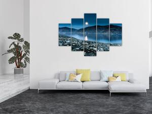 Obraz nočné krajiny, Island (150x105 cm)