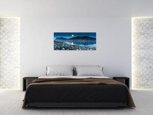 Obraz nočné krajiny, Island (120x50 cm)