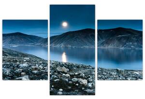Obraz nočné krajiny, Island (90x60 cm)