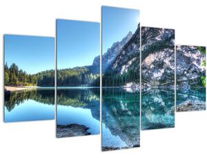 Obraz vysokohorského jazera (150x105 cm)