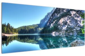 Obraz vysokohorského jazera (120x50 cm)