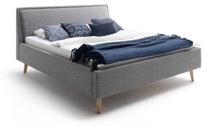 MUZZA Čalúnená posteľ deria 180 x 200 cm sivá