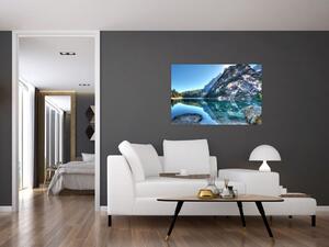Obraz vysokohorského jazera (90x60 cm)