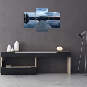 Obraz - Mólo na jazere (90x60 cm)