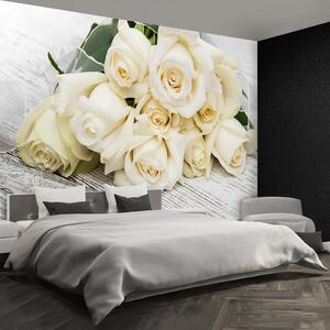 Fototapeta Vliesová Biele ruže 208x146 cm
