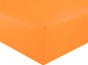 Posteľná plachta jersey oranžová TiaHome - 200x220cm