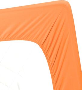 Posteľná plachta jersey oranžová TiaHome - 200x200cm