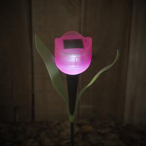 LED solárna lampa v tvare tulipánu 30 cm