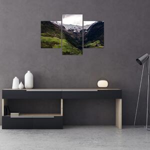 Obraz - Údolie pod horami (90x60 cm)