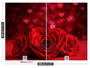 Fototapeta Vliesová Ruže srdce 208x146 cm