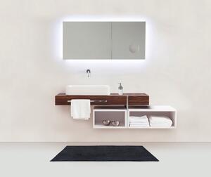 Tmavosivá bavlnená kúpeľňová podložka Wenko Ono, 50 x 80 cm