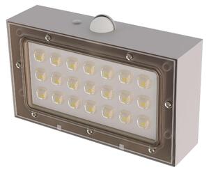 Solárna lampa EMOS LED BRIXO s detektorom pohybu, pre dom/záhradu s okolitým svetlom, dosah senzora 6m/120°, 350lm, neutrálna biela, biela, ZG161S