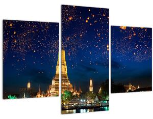 Obraz - Lampióny šťastia, Bangkok (90x60 cm)