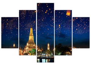 Obraz - Lampióny šťastia, Bangkok (150x105 cm)
