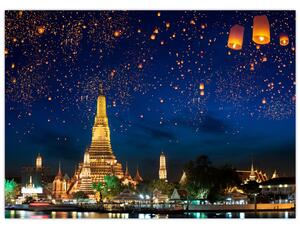 Obraz - Lampióny šťastia, Bangkok (70x50 cm)