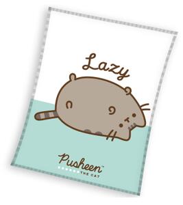 Detská mikroplyšová deka 130 x 170 cm - Mačička Pusheen Lazy Cat