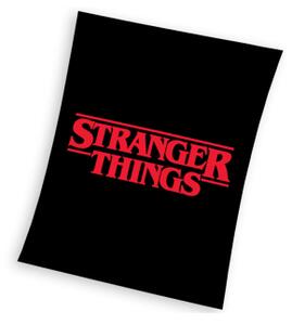 Detská mikroplyšová deka 130 x 170 cm - Stranger Things Black