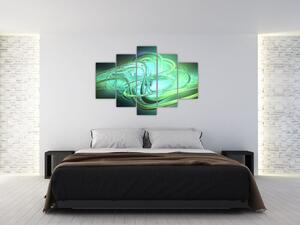 Obraz zelenej abstrakcie (150x105 cm)