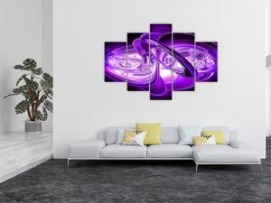 Obraz fialových fraktálov (150x105 cm)