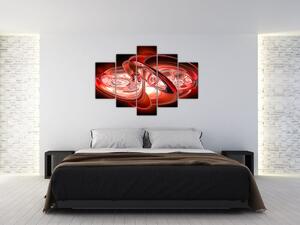 Obraz - červené tvary (150x105 cm)