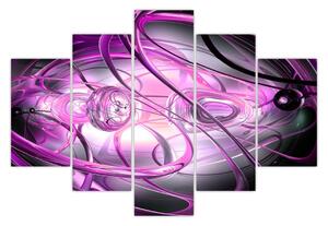 Obraz krásnej fialovej abstrakcie (150x105 cm)