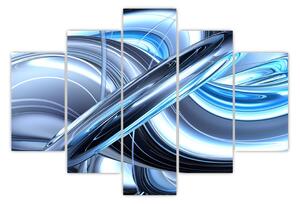 Obraz modrej abstrakcie (150x105 cm)
