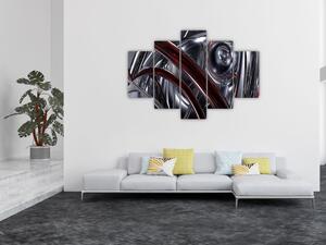 Obraz sivej abstrakcie (150x105 cm)