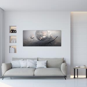 Obraz abstraktných gulí (120x50 cm)