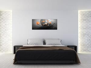 Obraz oranžových gulí (120x50 cm)