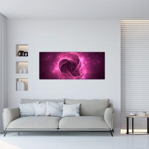 Obraz modernej ružovej abstrakcie (120x50 cm)
