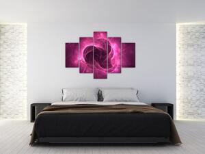 Obraz modernej ružovej abstrakcie (150x105 cm)