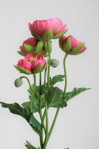 Ružový umelý ranunculus 61cm