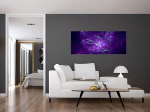 Obraz - fialová abstrakcia (120x50 cm)