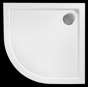 Rea Look, štvrť-kruhový sprchovací kút 90x90x190 cm + biela sprchová vanička, KPL-10004