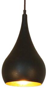 Menzel Solo závesná lampa Cibuľa hnedo-čierna 16cm