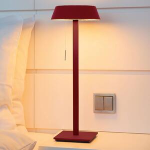 OLIGO Glance stolná LED lampa, červená matná