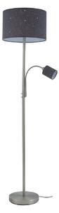 Stojacie Lampa Lindby, Jaileen, Sivá, Obývacia izba, Tkanina / Textil, Moderný