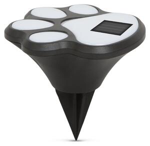 GLOBIZ LED solárna lampa - psia labka , zapichovacia - plast - čierna