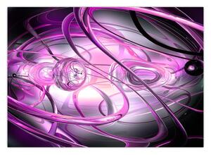 Obraz krásnej fialovej abstrakcie (70x50 cm)
