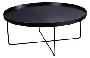 MUZZA Konferenčný stolík bunro Ø 90 cm čierny