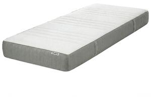 Matrac z pamäťovej peny biely a sivý polyester 90 x 200 cm tvrdý so snímateľným poťahom memory foam
